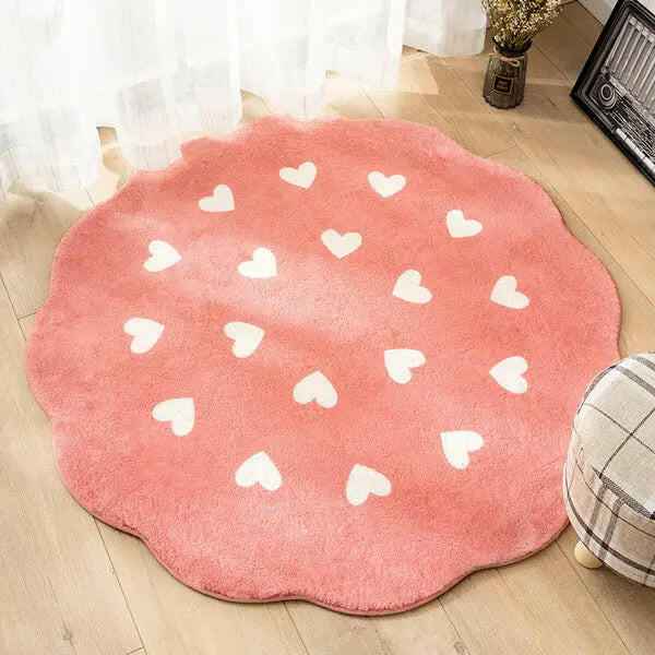 Cashmere Mini Floor Rug – Petals Design | Soft & Elegant Accent Mat