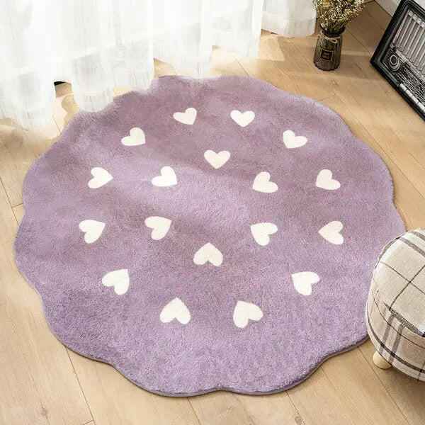 Cashmere Mini Floor Rug – Petals Design | Soft & Elegant Accent Mat