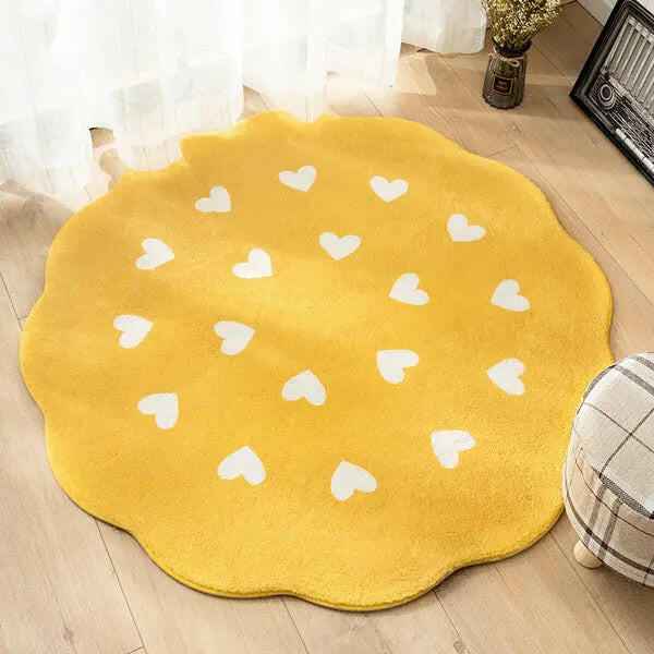 Cashmere Mini Floor Rug – Petals Design | Soft & Elegant Accent Mat