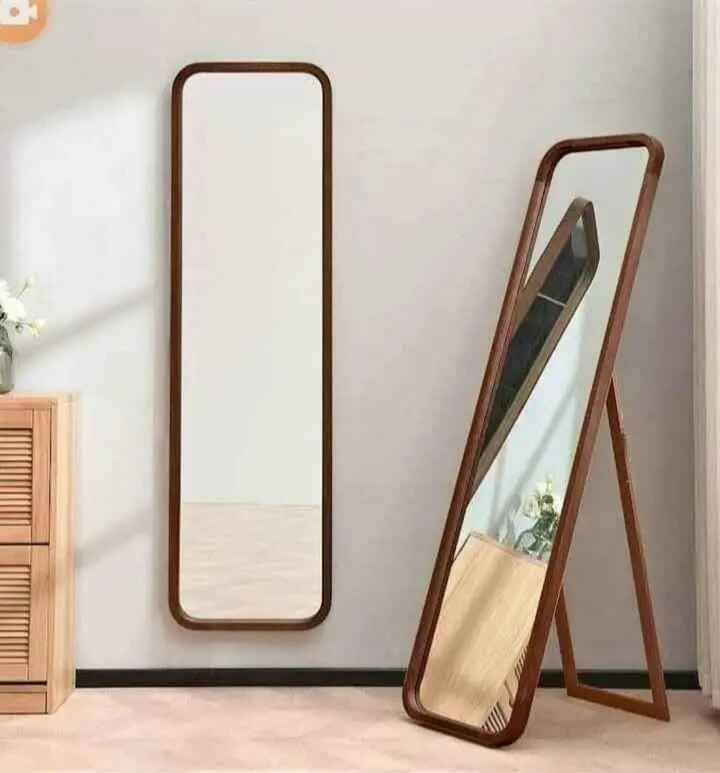 Stand Mirror - Elegant Mahogany Frame with Mahogany Stand & Nasir Belgium Glass