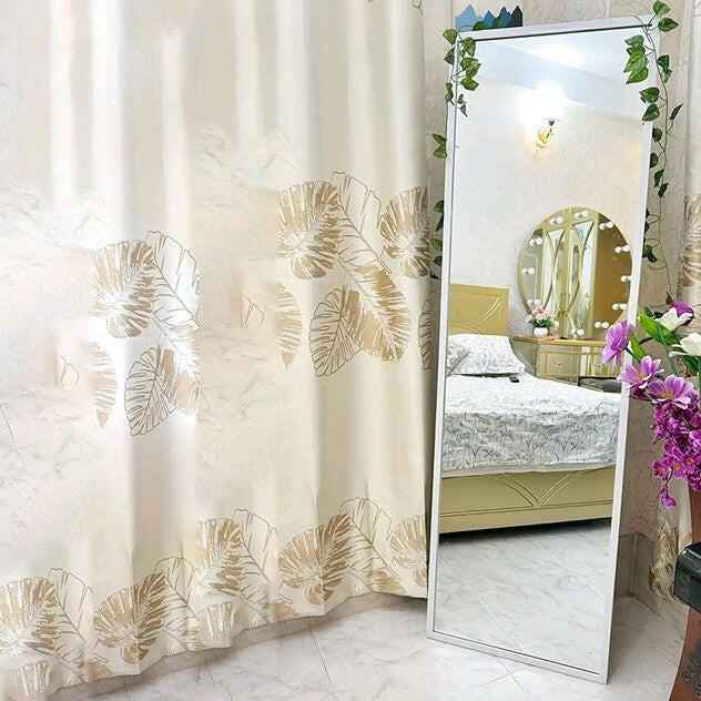 Stand Mirror – Elegant Fiber Frame with Mahogany Stand & Nasir Belgium Glass